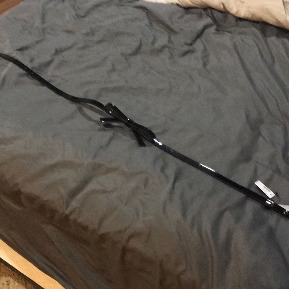 Black bow belt